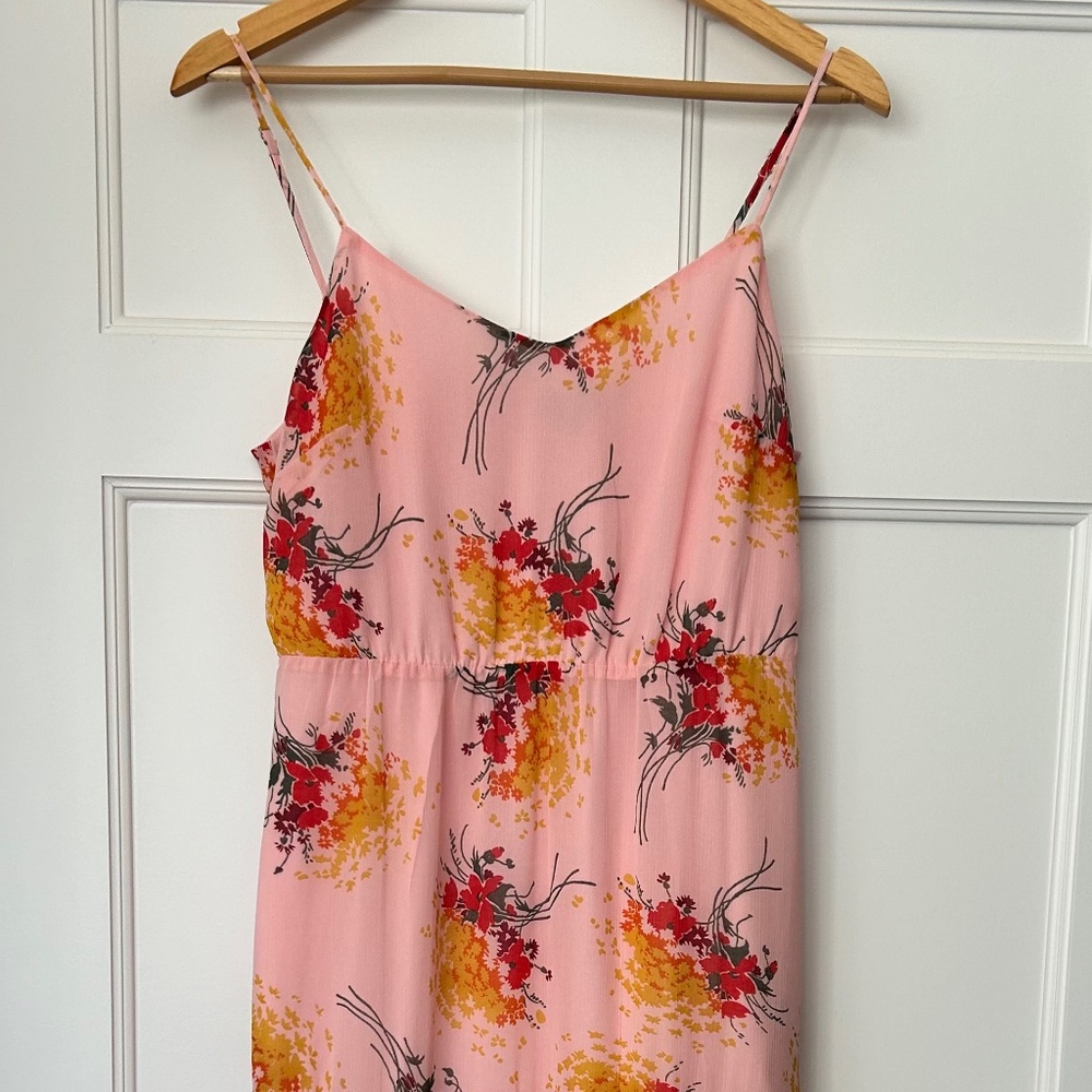 J. Crew Mercantile Long Floral Pink Dress